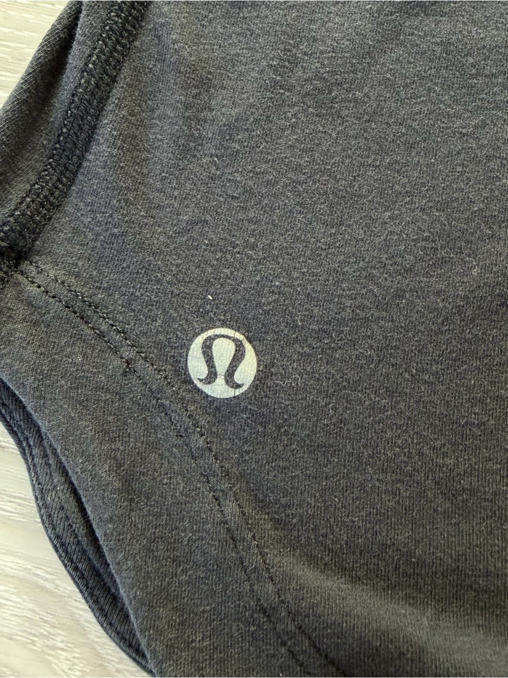 lululemon athletica Black Short Sleeve Tee with Reflective Logo